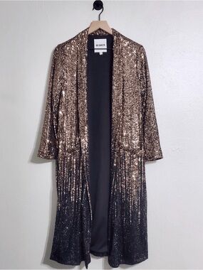 BB Dakota Gold to Black Sequin Duster Anthropologie size m